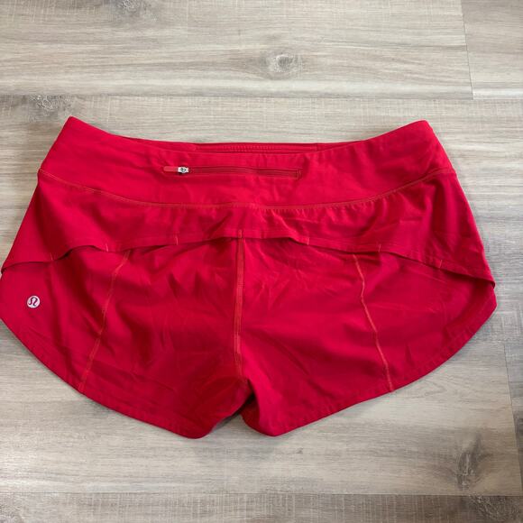 Lululemon Speed Up Short 2.5" Dark Red Women Size 10 - Picture 3 of 5